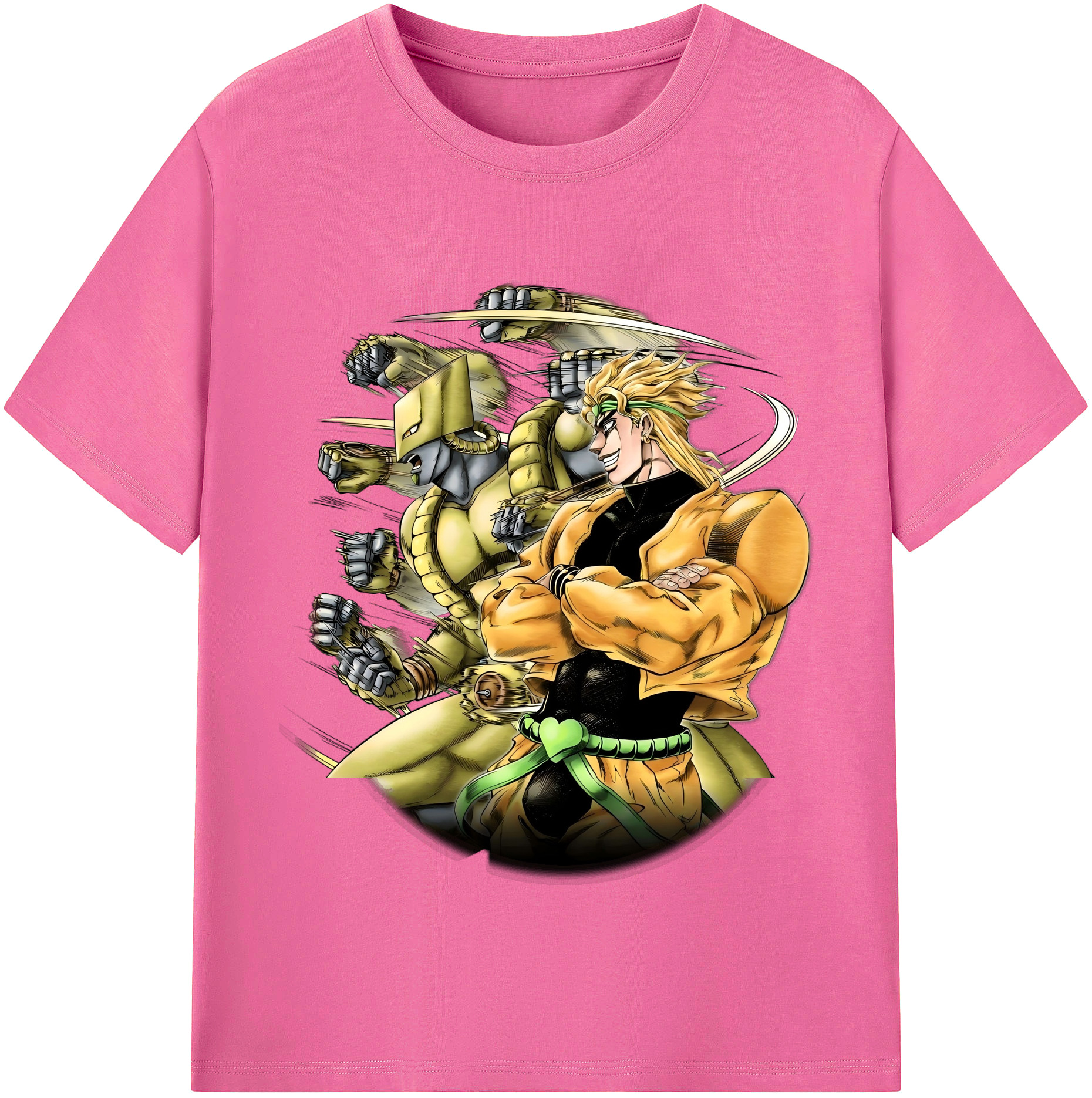 （画像用） ジョジョの奇妙な冒険 ディオ?ブランドー JoJo's Bizarre Adventure Dio Brando レディースカジュアルプリントTシャツ（綿100％）